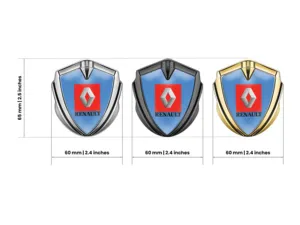 Renault Emblema Metallico Badge Look Tuning Dettaglio Lucido
